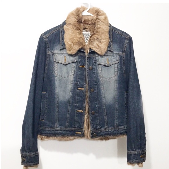 womens fur jean jacket
